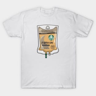 Toasted White Chocolate with Cold Brew Iced Coffee Drink IV Bag for medical and nursing students, nurses, doctors, and health workers who are coffee lovers T-Shirt